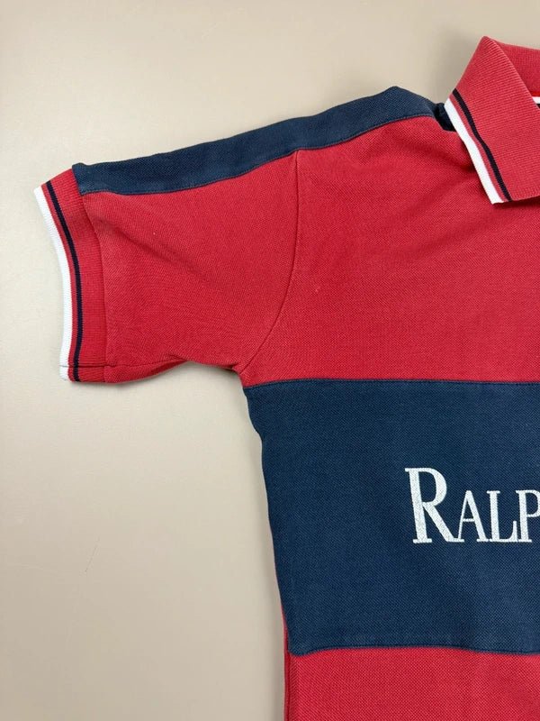 Ralph Lauren Polo Sport Archive "Big Logo" Statement Polo - Red & Navy Colorblock - Past Pieces