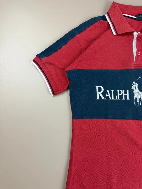 Ralph Lauren Polo Sport Archive "Big Logo" Statement Polo - Red & Navy Colorblock - Past Pieces