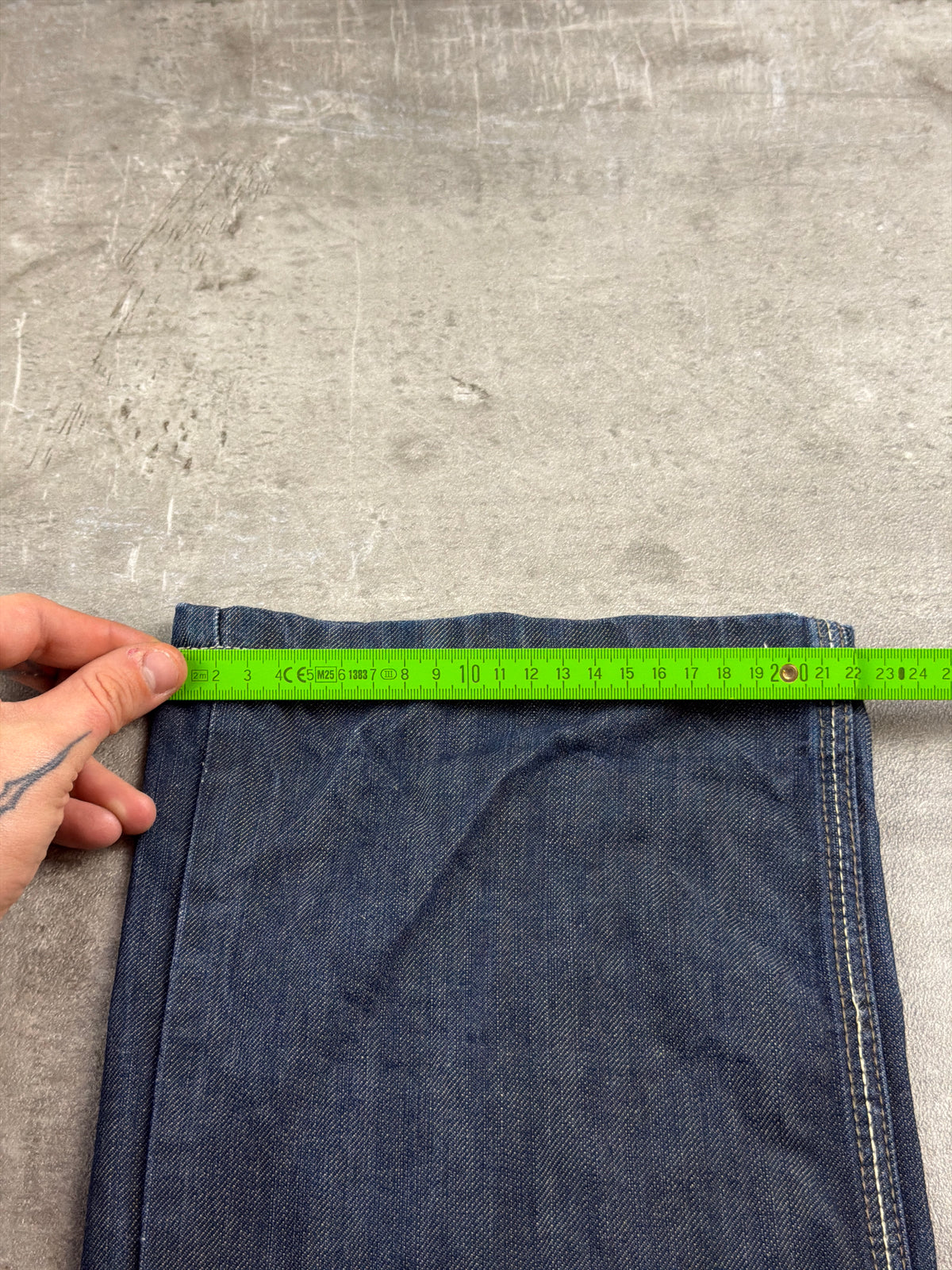 River Island Y2K Baggy Embroidered Denim Jeans - Washed Blue / Indigo - Past Pieces