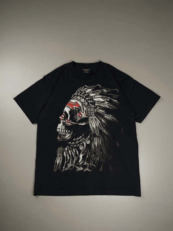 Rock Chang "Tribal Warrior" 3D Graphic Tee - All Black