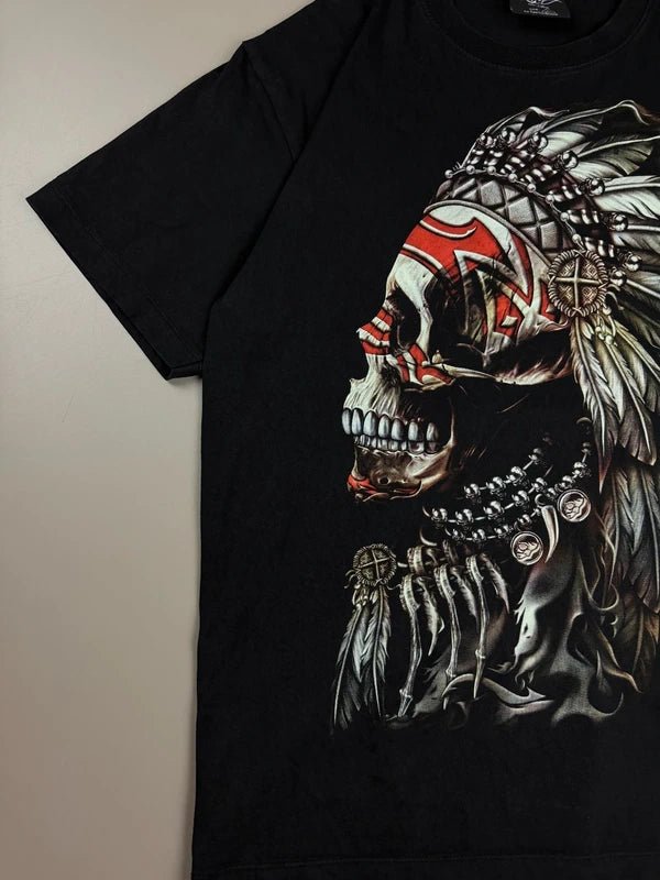 Rock Chang "Tribal Warrior" 3D Graphic Tee - All Black