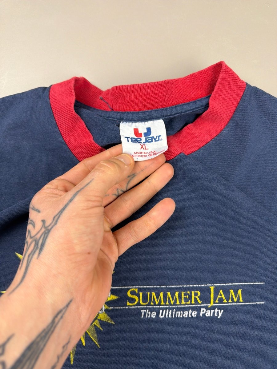 Samuel Adams "Summer Jam" Graphic Ringer Tee - Navy Red - Past Pieces