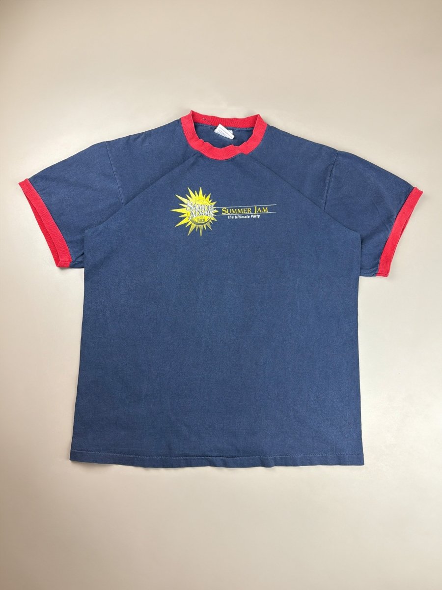 Samuel Adams "Summer Jam" Graphic Ringer Tee - Navy Red - Past Pieces