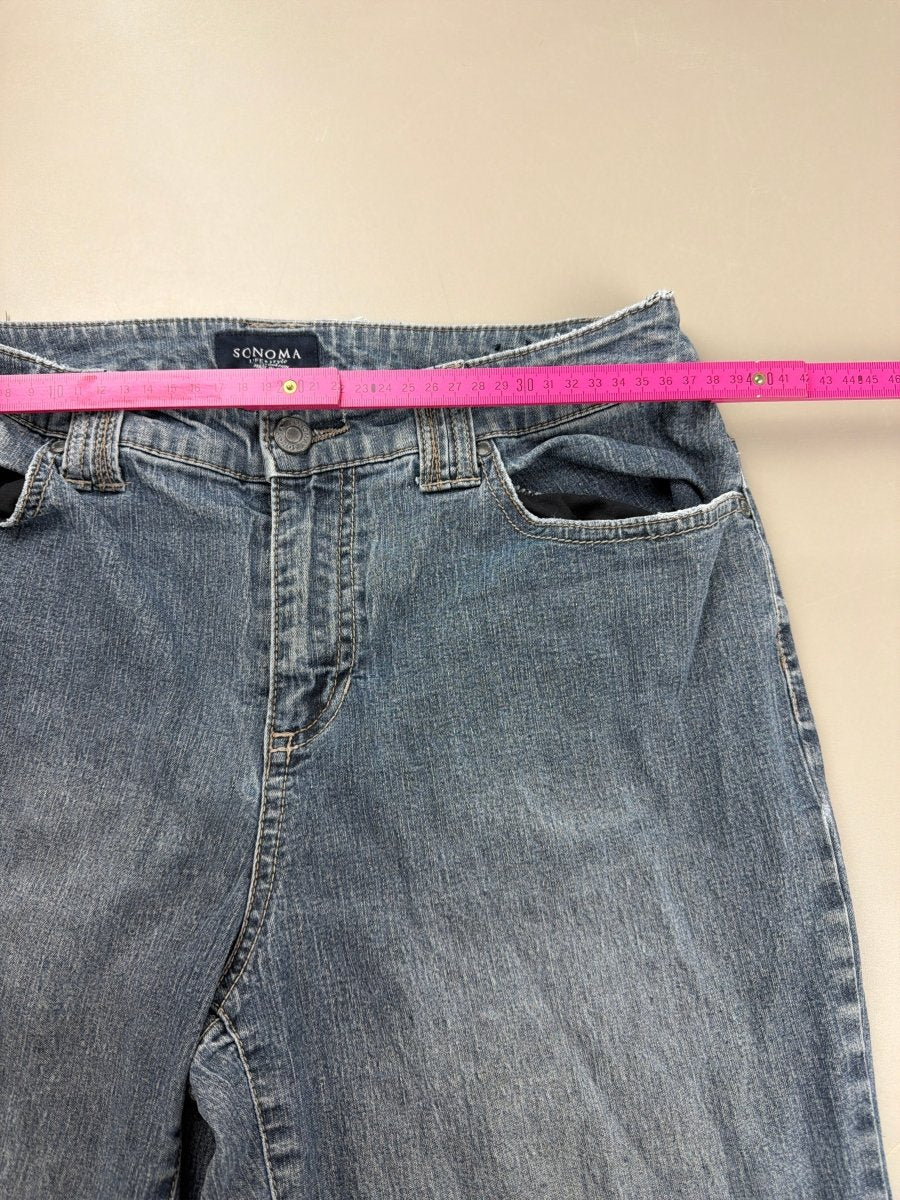 Sonoma Life+Style "Vixen" Flared Denim - Studded Y2K Low Waist - Past Pieces