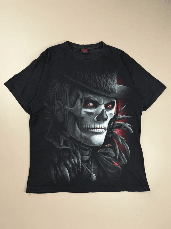 Spiral Direct "Gothic Requiem" Double-Sided Graphic Tee - Black & Red