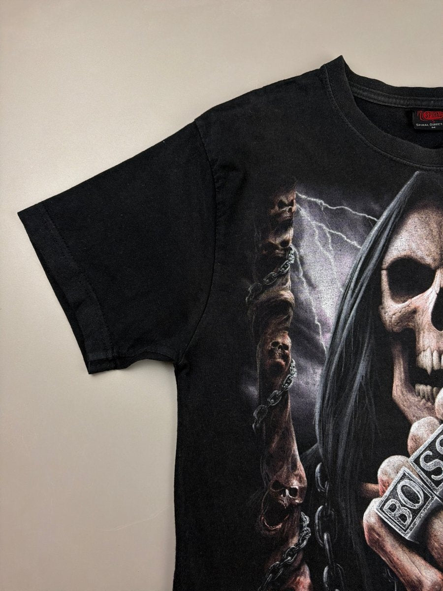 Spiral Direct "Grim Reaper Boss" Graphic Tee - Black - Past Pieces