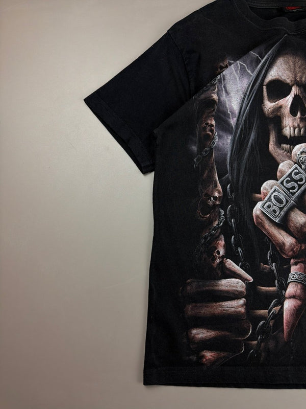 Spiral Direct "Grim Reaper Boss" Graphic Tee - Black