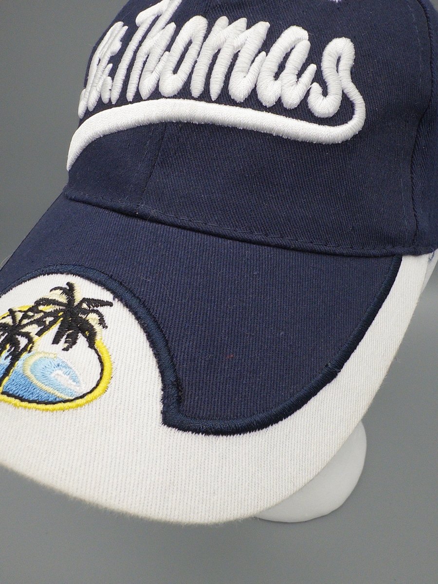St. Thomas "Tropical Paradise" Souvenir Cap - Navy/White - Past Pieces