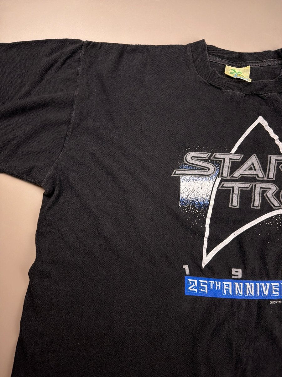 Star Trek 1991 "25th Anniversary" Galactic Graphic Tee - Faded Black - Past Pieces