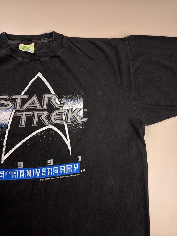 Star Trek 1991 "25th Anniversary" Galactic Graphic Tee - Faded Black
