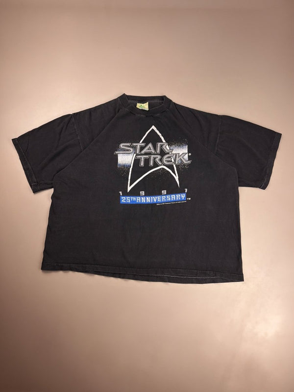 Star Trek 1991 "25th Anniversary" Galactic Graphic Tee - Faded Black