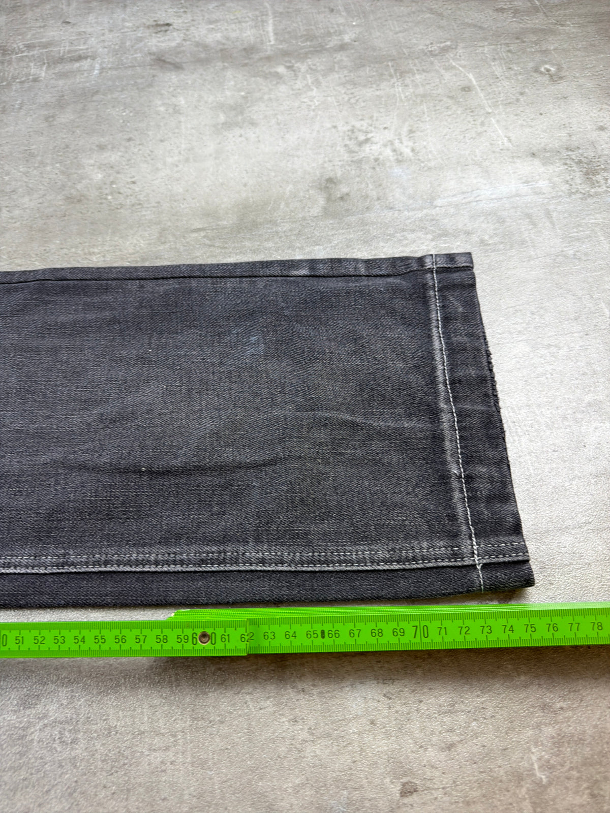 Strides "Strides" Y2K Baggy Embroidered Denim Jeans - Washed Black - Past Pieces