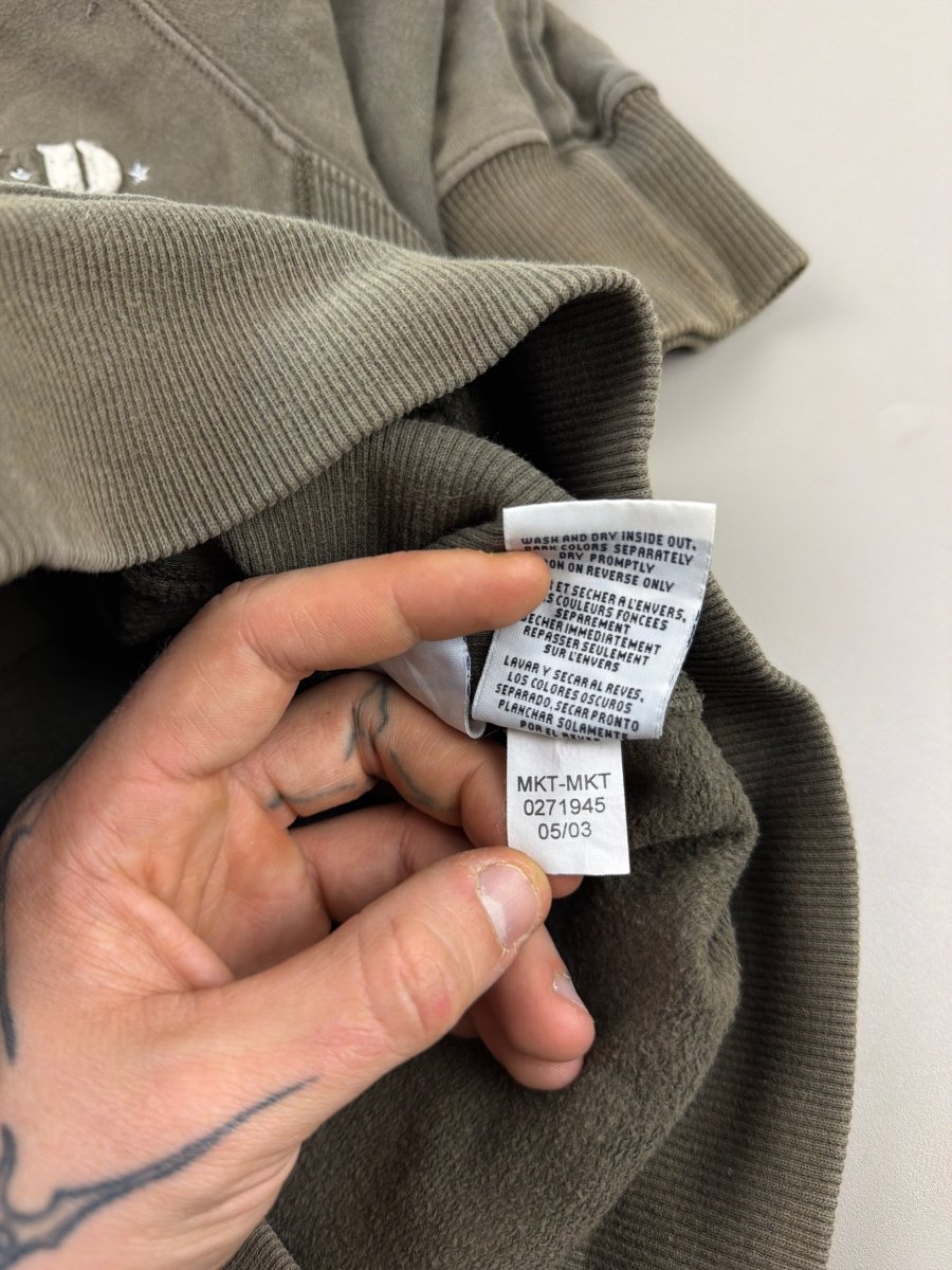 T.H.D. Since 1985 Archive Faded Zip Hoodie - Distressed Khaki - Past Pieces