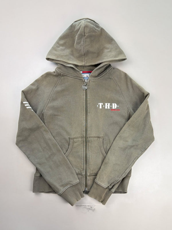 T.H.D. Since 1985 Archive Faded Zip Hoodie - Distressed Khaki