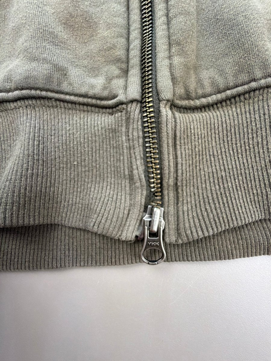T.H.D. Since 1985 Archive Faded Zip Hoodie - Distressed Khaki - Past Pieces