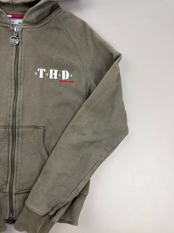 T.H.D. Since 1985 Archive Faded Zip Hoodie - Distressed Khaki