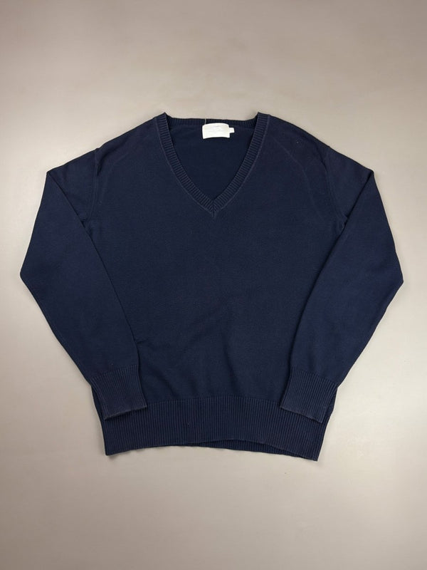 Thomas Burberry Archive V-Neck Knit - Navy Blue
