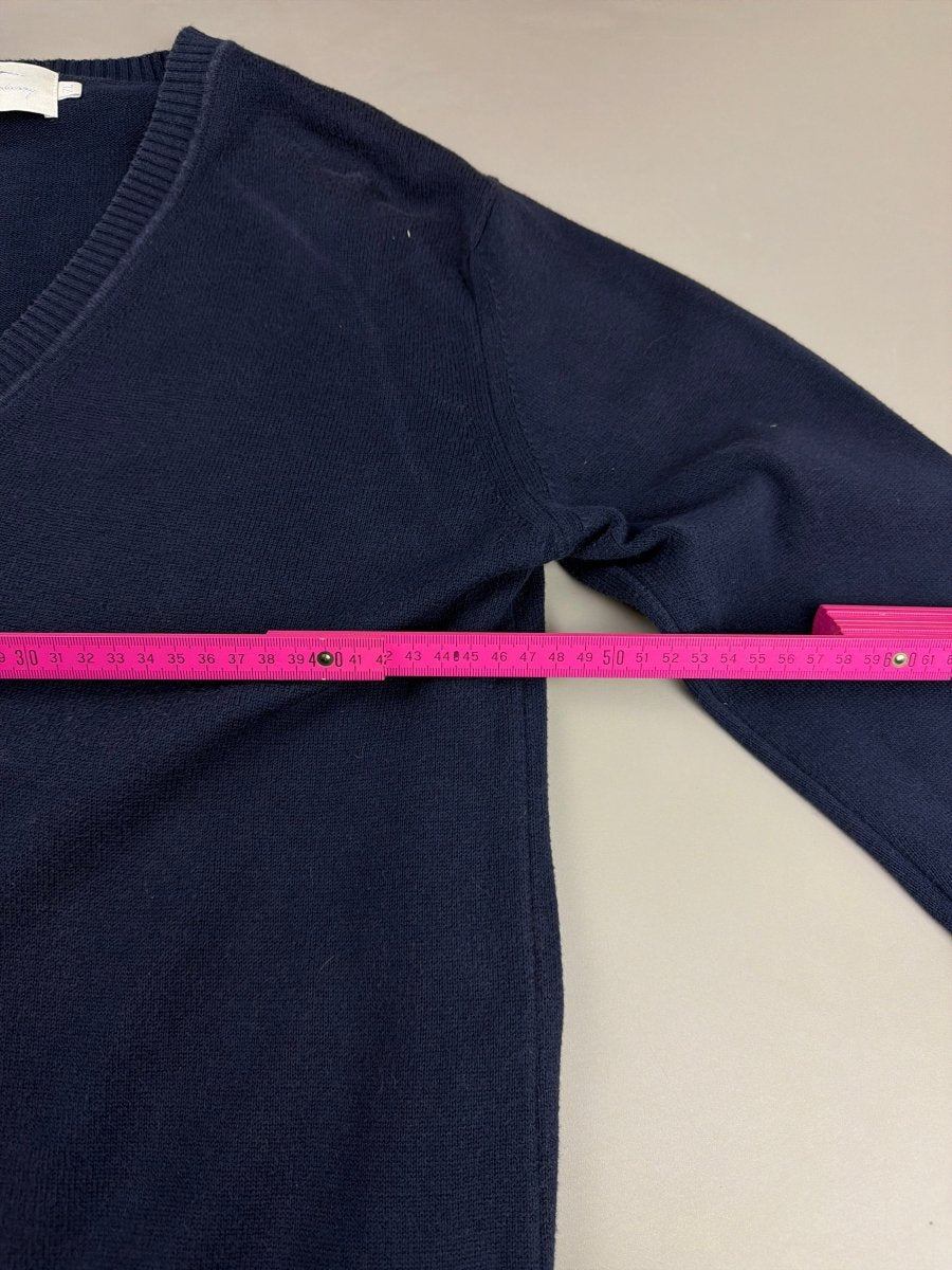 Thomas Burberry Archive V - Neck Knit - Navy Blue - Past Pieces