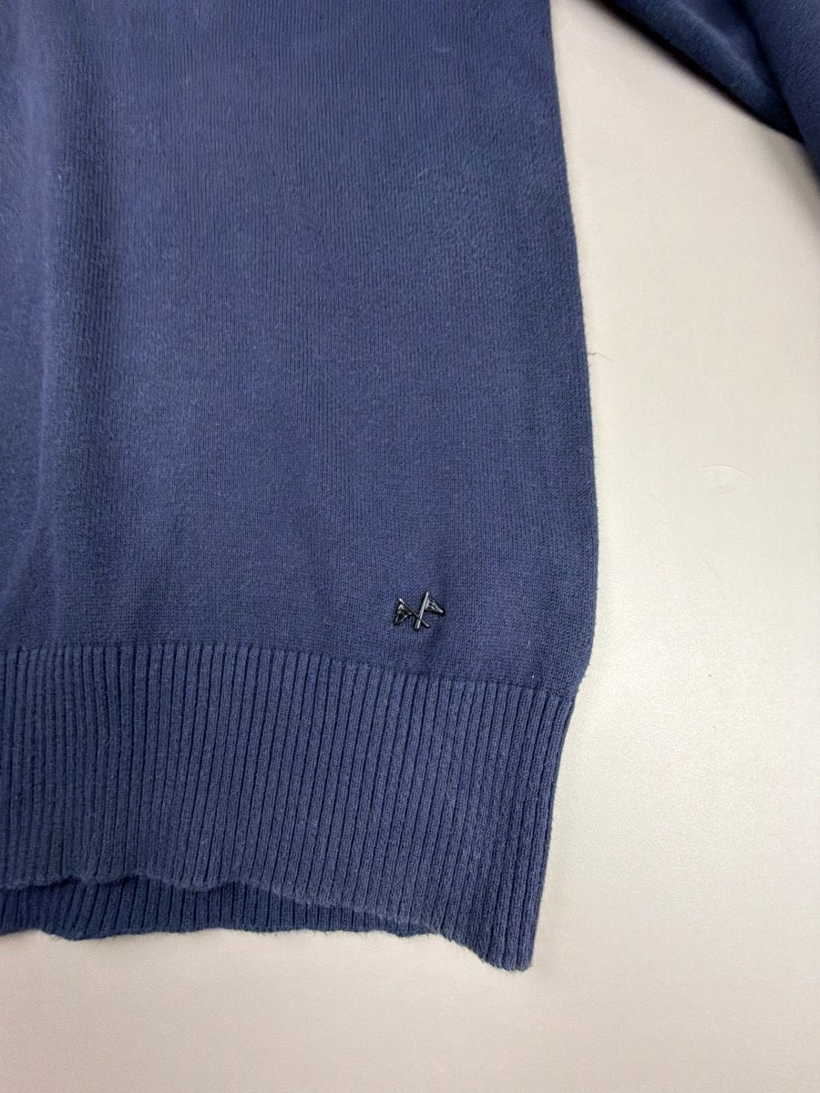Thomas Burberry Archive V - Neck Knit - Navy Blue - Past Pieces