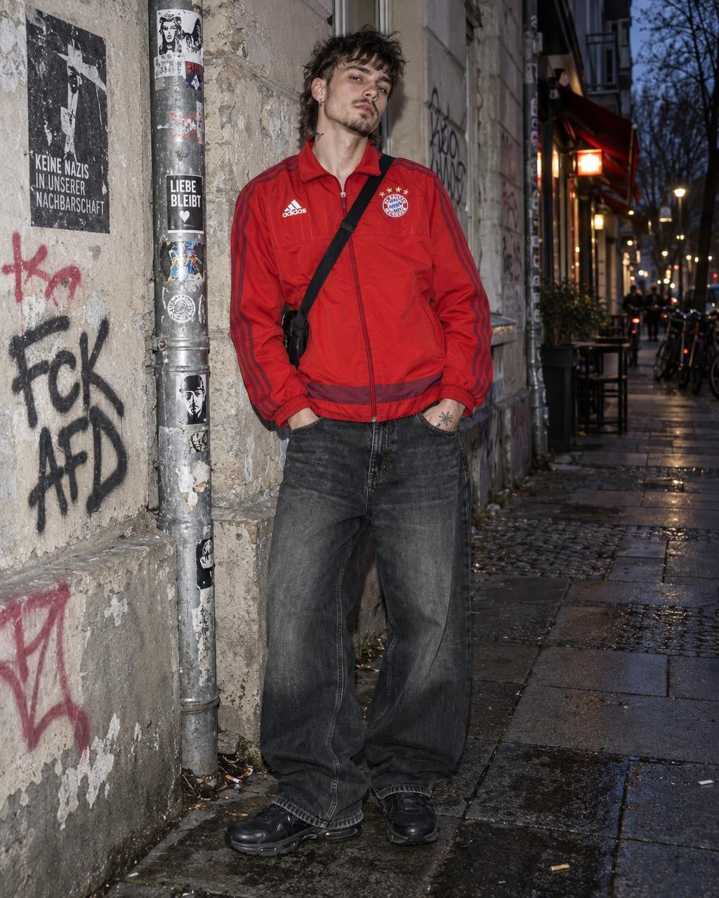 Adidas FC Bayern Munich 2015/16 Presentation Trackjacket - Red / Burgundy Blokecore - Past Pieces
