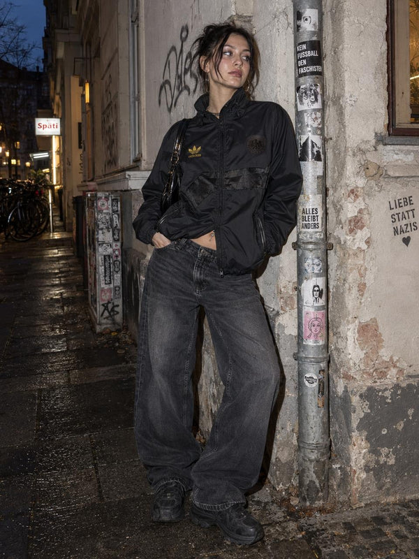 Adidas Originals Deutscher Fussball-Bund Windbreaker - All Black / Gold