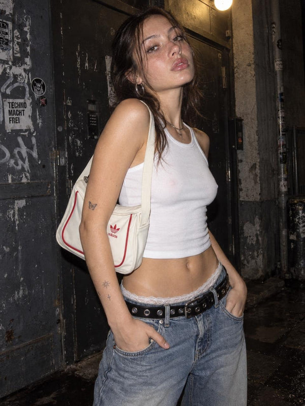 Adidas Originals Trefoil Mini Shoulder Bag - White / Red Y2K