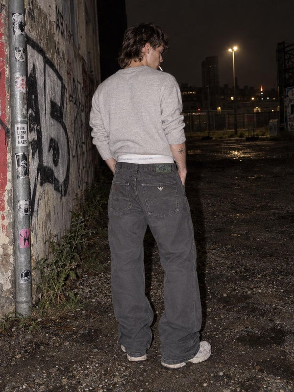 Armani Jeans Archive Baggy Twill Pants - Washed Grey