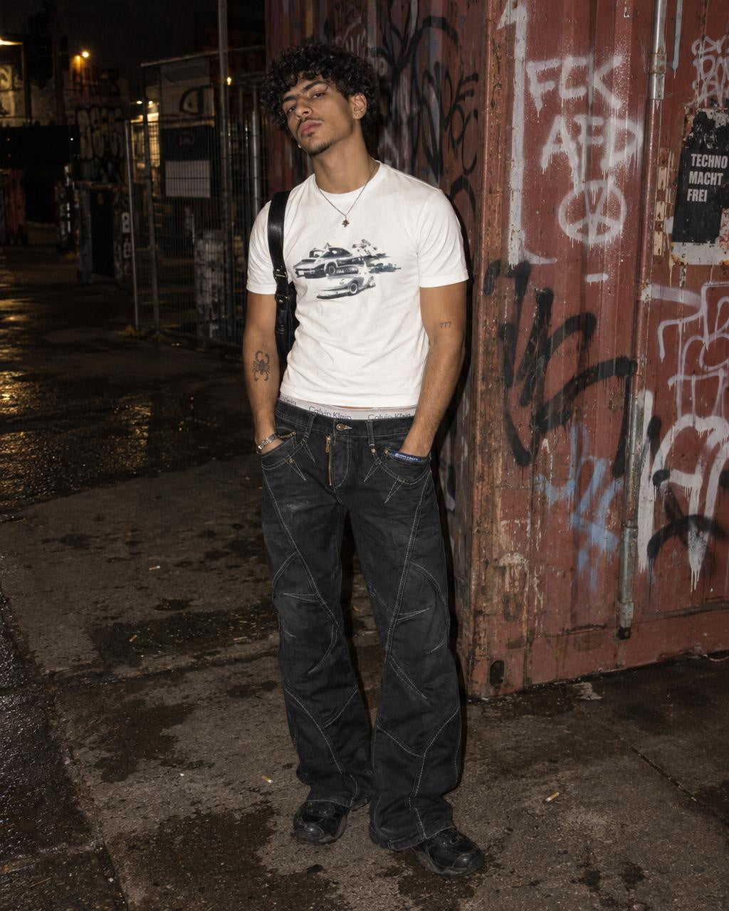 Cipo & Baxx Y2K Baggy Zip Pocket Denim - Washed Black - Past Pieces