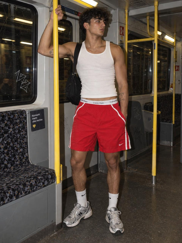 Nike Y2K Nylon Swim Shorts "Since 1972" - Red / Navy / White