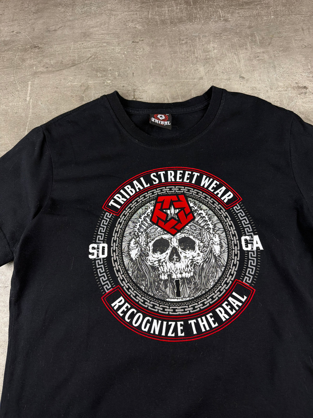 Tribal Gear Y2K "Recognize the Real" Graphic Tee - Black / Red - Past Pieces