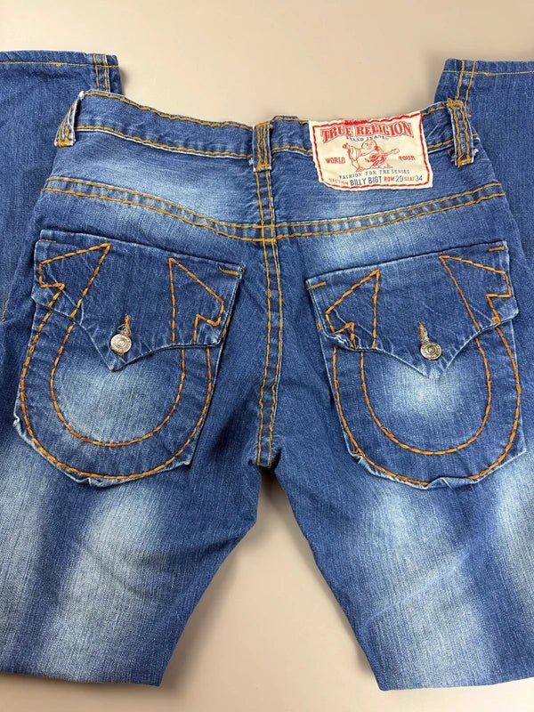 True Religion Archive "Billy Big T" Denim - Contrast Stitch Indigo - Past Pieces