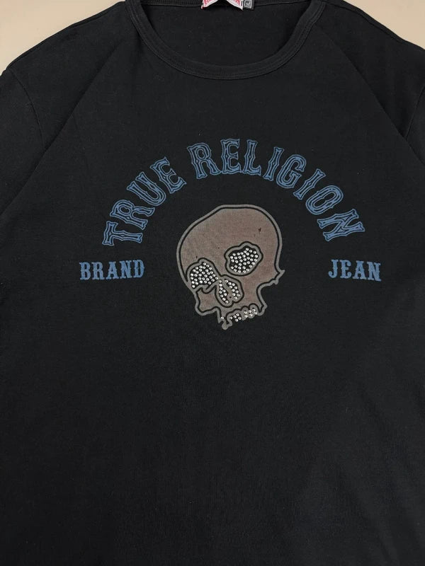 True Religion Archive "Diamond Skull" Tee - Washed Black