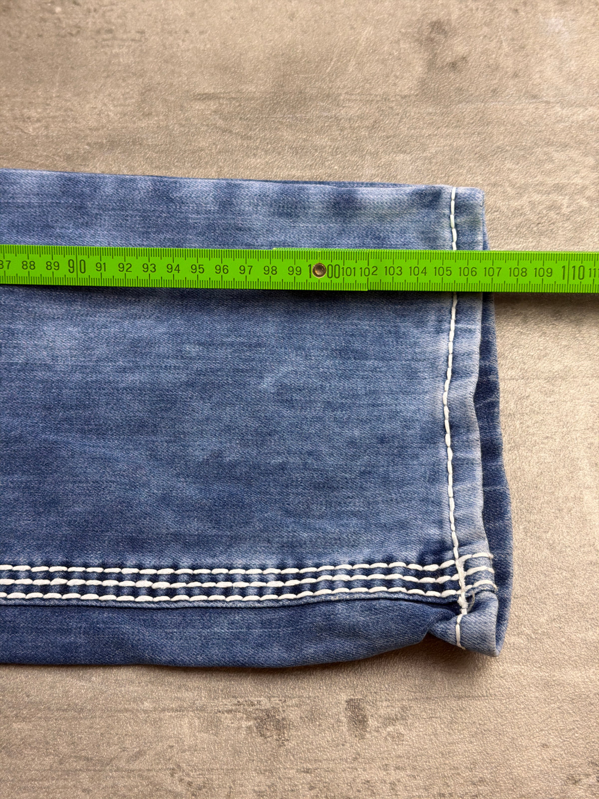 True Religion "Ricky Super T" Y2K Distressed Denim Jeans - Washed Blue - Past Pieces