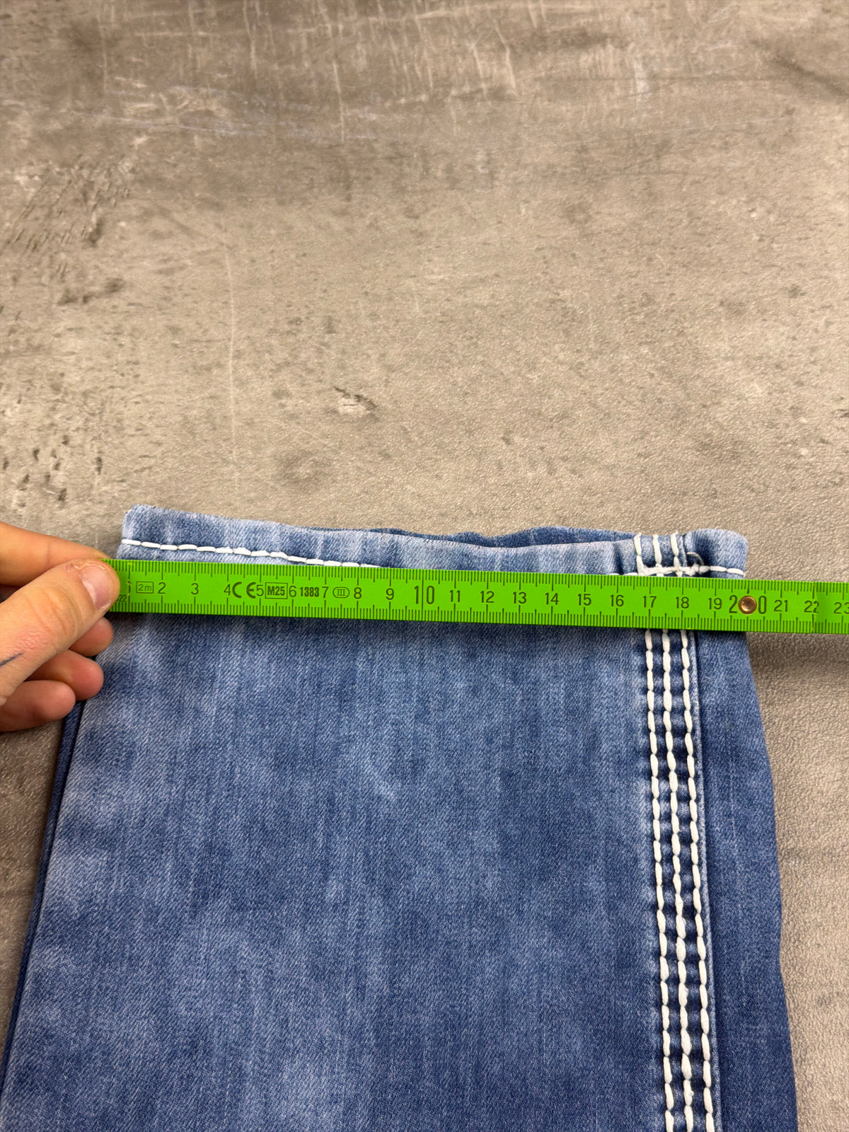 True Religion "Ricky Super T" Y2K Distressed Denim Jeans - Washed Blue - Past Pieces