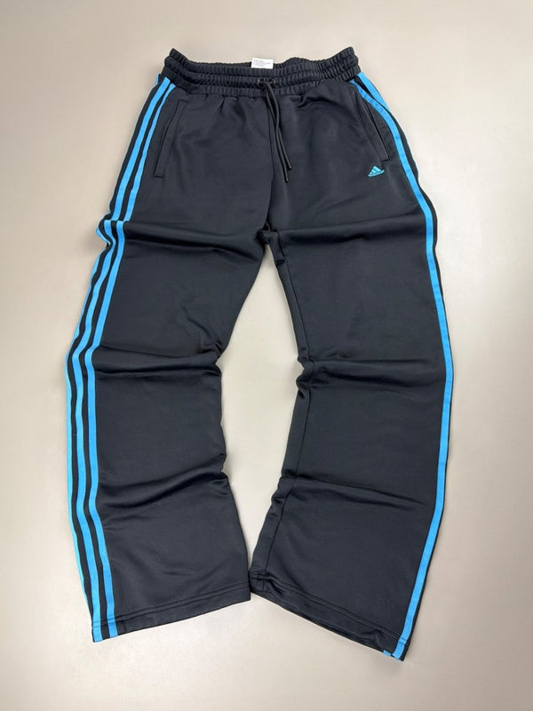 Vintage Adidas Track Pants - Black & Cyan