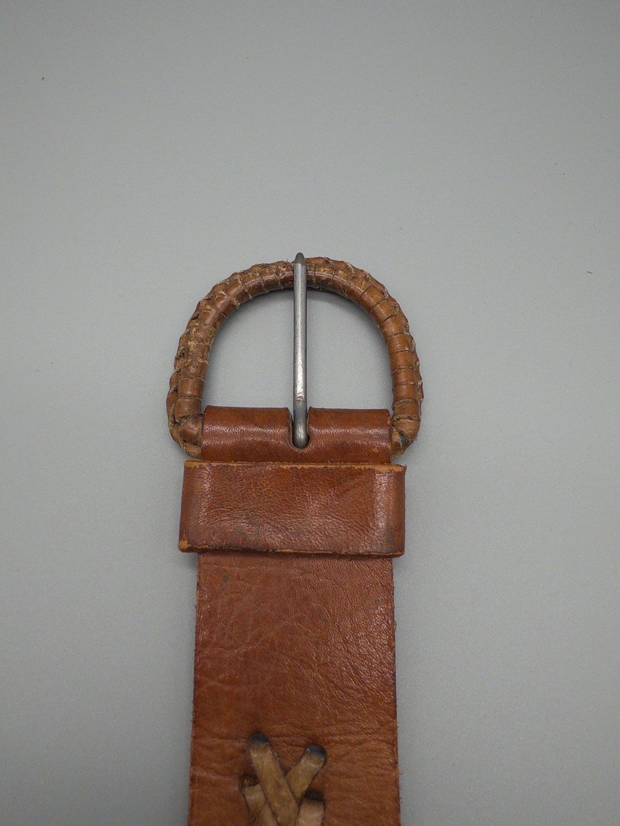 Vintage Boho "Aura" Braided Waist Belt - Cognac Earthy - Past Pieces