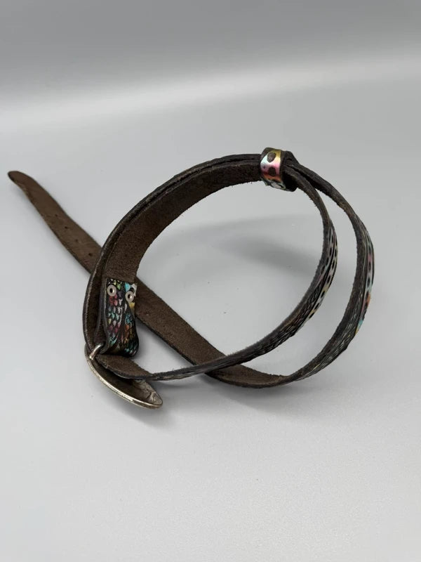 Vintage "Luna" Skinny Wrap Belt - Multicolor Iridescent