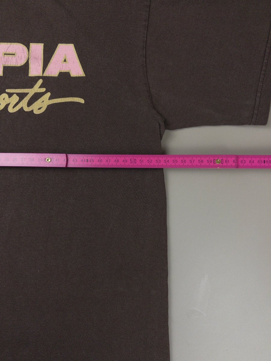 Vintage Olympia Sports "Pink Script" Graphic Tee - Brown - Past Pieces