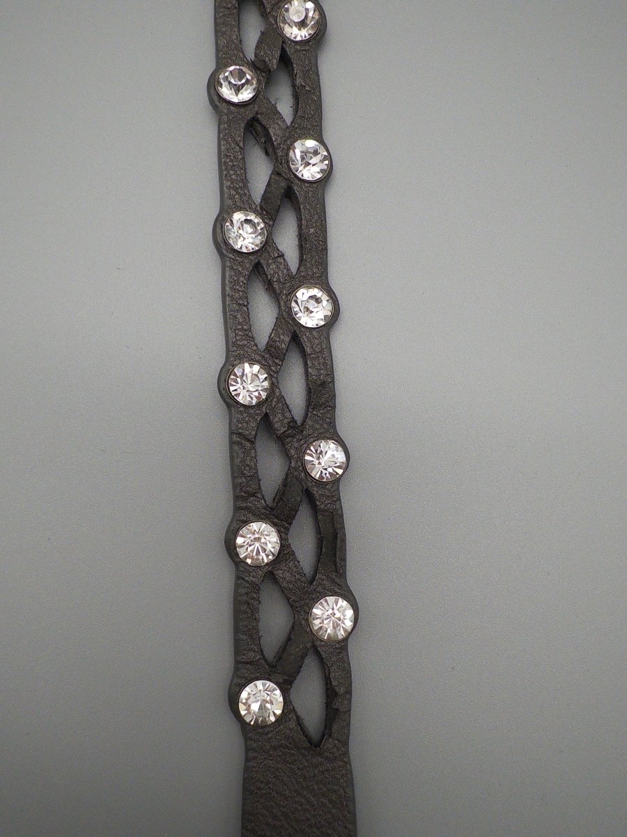 Vintage "Petal & Stud" Rosette Belt - All Black - Past Pieces
