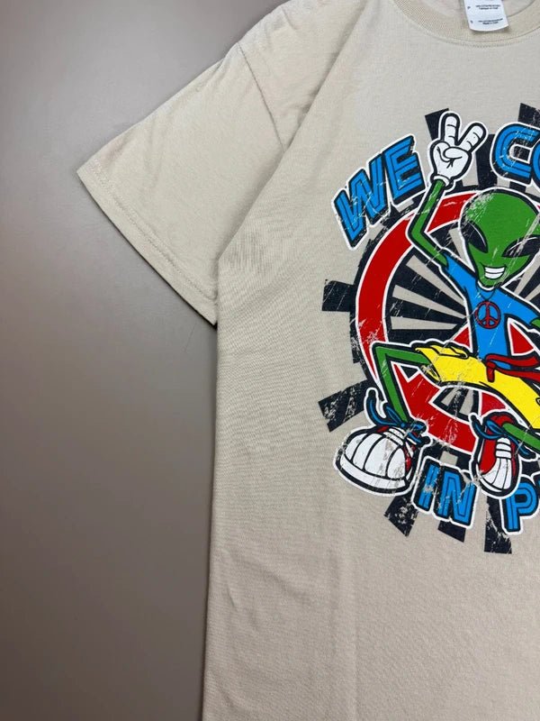 Vintage Roswell New Mexico "Peace Alien" Graphic Tee - Sand