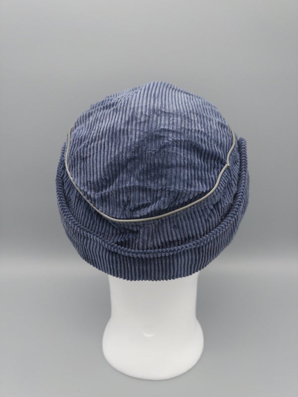 Vintage Utility Corduroy "Storm" Trapper Cap - Midnight Blue
