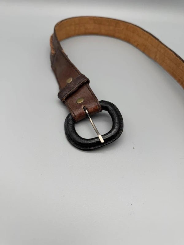 Vintage Western Braided "Essential" Leather Belt - Earthy Brown - Past Pieces