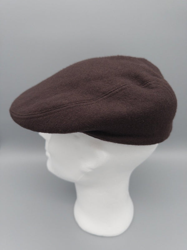 Vintage Woolen "Heritage" Flat Cap - Chocolate Brown Office Core