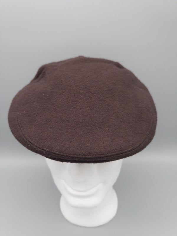 Vintage Woolen "Heritage" Flat Cap - Chocolate Brown Office Core