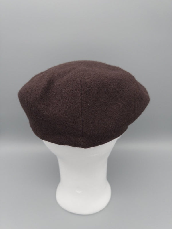Vintage Woolen "Heritage" Flat Cap - Chocolate Brown Office Core