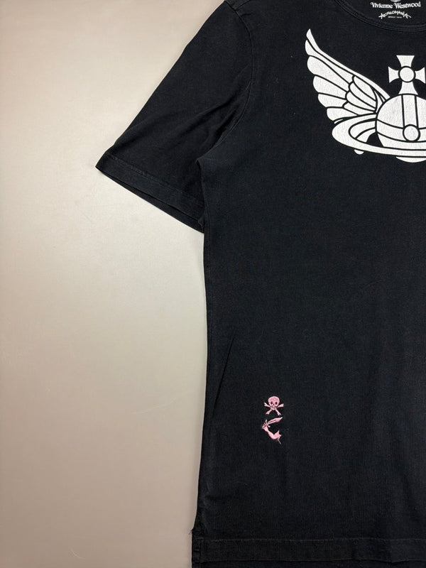 Vivienne Westwood Anglomania Archive "Winged Orb" Graphic Tee - All Black