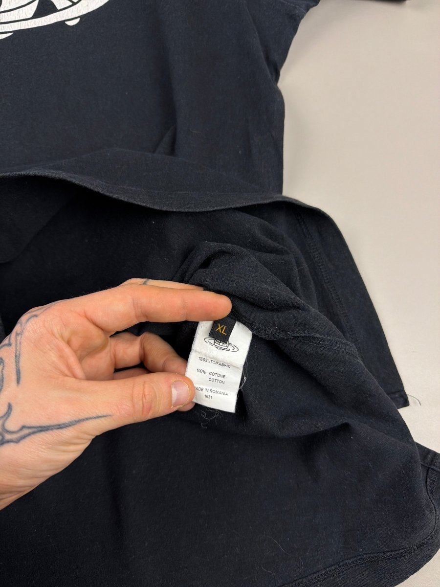 Vivienne Westwood Anglomania Archive "Winged Orb" Graphic Tee - All Black - Past Pieces