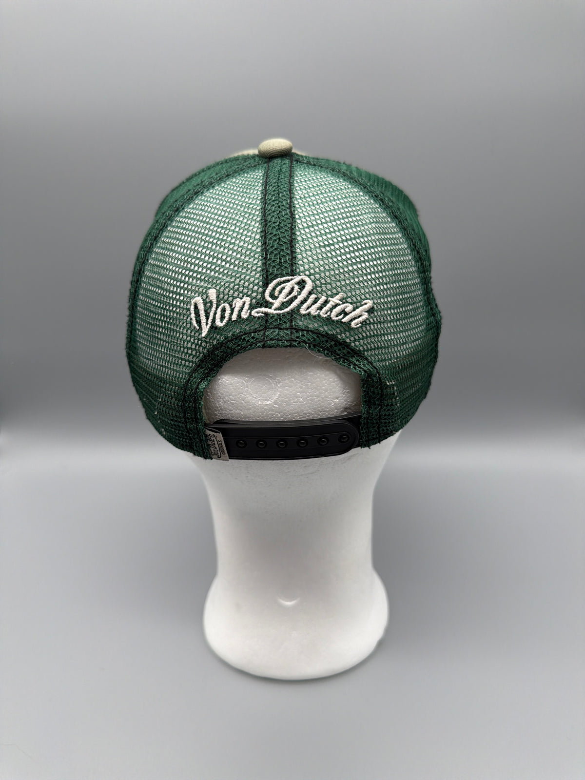 Von Dutch Originals Y2K Embroidered Trucker Cap - Khaki / Green - Past Pieces