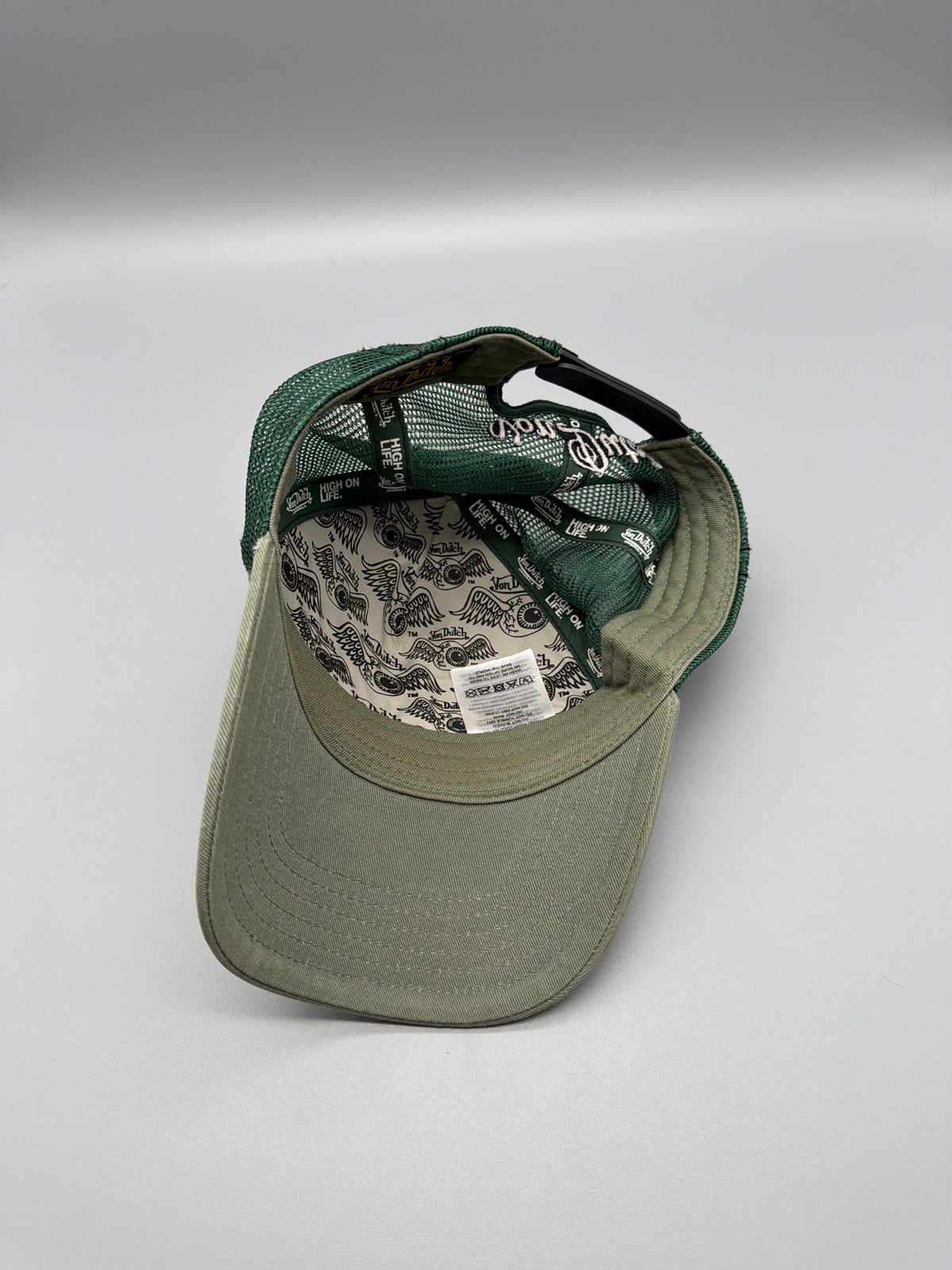 Von Dutch Originals Y2K Embroidered Trucker Cap - Khaki / Green – Ansicht 6