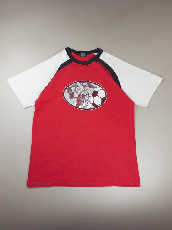 Warner Bros. Studio Store "Wile E. Coyote" Soccer Raglan Tee - Red/White